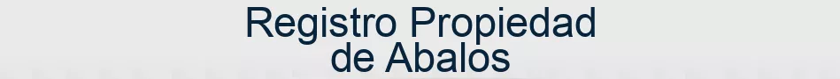 Registro Propiedad de Abalos