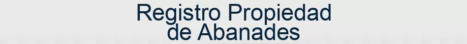 Registro Propiedad de Abanades