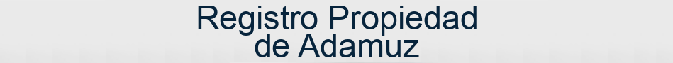 Registro Propiedad de Adamuz