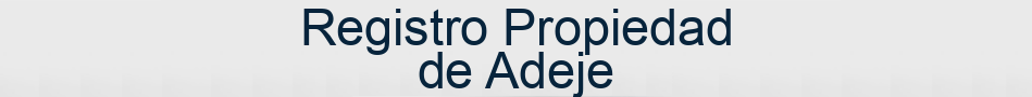 Registro Propiedad de Adeje