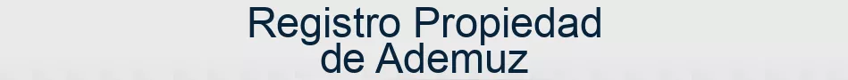 Registro Propiedad de Ademuz