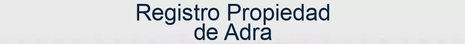 Registro Propiedad de Adra