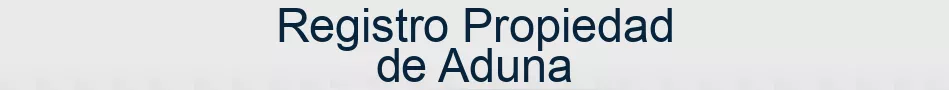 Registro Propiedad de Aduna