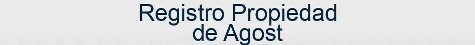 Registro Propiedad de Agost