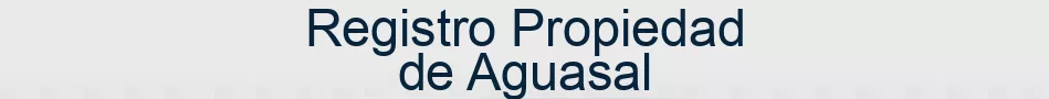 Registro Propiedad de Aguasal