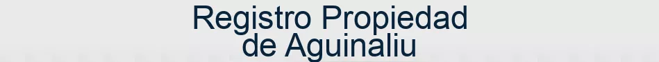 Registro Propiedad de Aguinaliu