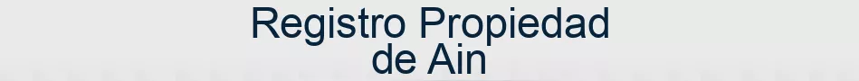 Registro Propiedad de Ain
