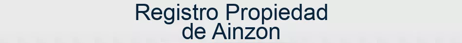 Registro Propiedad de Ainzon