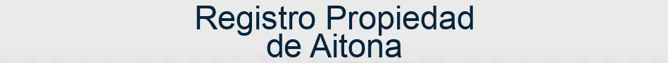 Registro Propiedad de Aitona