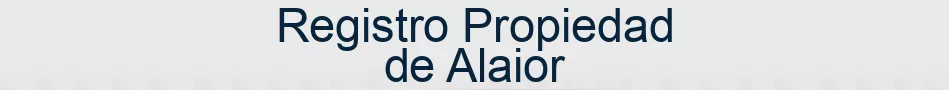 Registro Propiedad de Alaior