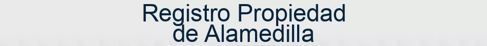 Registro Propiedad de Alamedilla