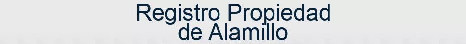 Registro Propiedad de Alamillo