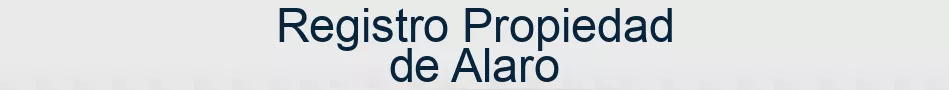 Registro Propiedad de Alaro
