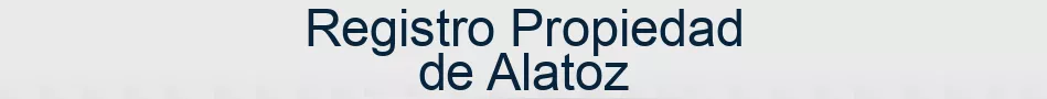 Registro Propiedad de Alatoz