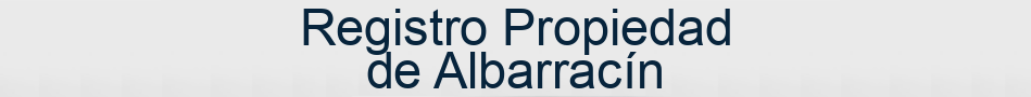 Registro Propiedad de Albarracín