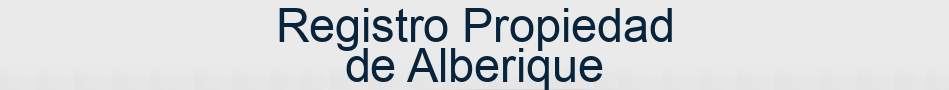 Registro Propiedad de Alberique