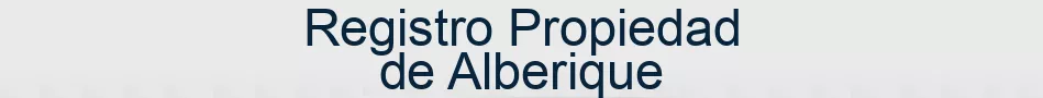 Registro Propiedad de Alberique