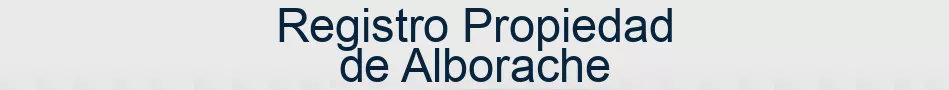Registro Propiedad de Alborache