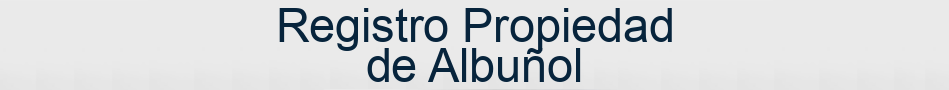 Registro Propiedad de Albuñol