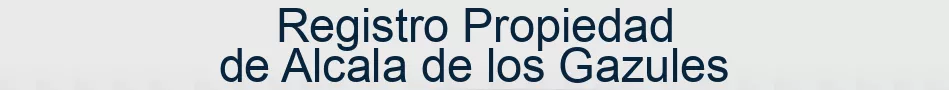 Registro Propiedad de Alcala de los Gazules