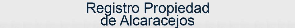 Registro Propiedad de Alcaracejos