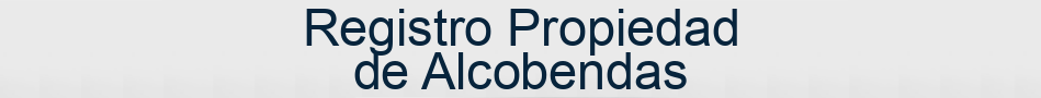 Registro Propiedad de Alcobendas