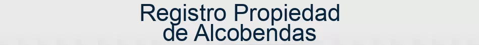 Registro Propiedad de Alcobendas
