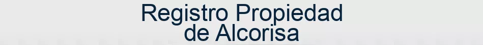 Registro Propiedad de Alcorisa