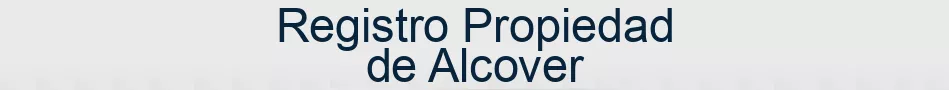 Registro Propiedad de Alcover
