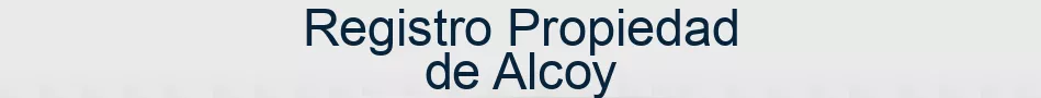 Registro Propiedad de Alcoy