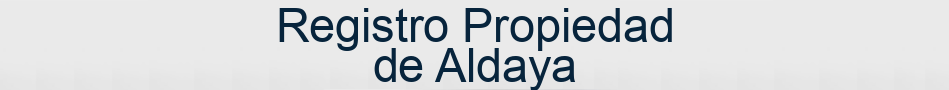 Registro Propiedad de Aldaya