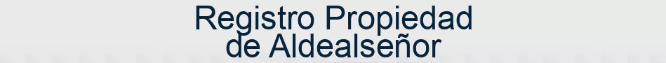 Registro Propiedad de Aldealseñor