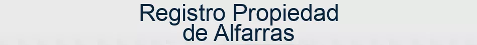 Registro Propiedad de Alfarras