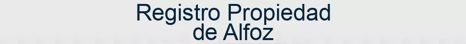 Registro Propiedad de Alfoz