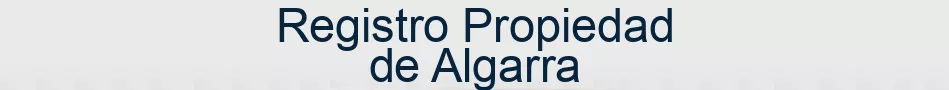 Registro Propiedad de Algarra