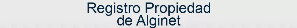 Registro Propiedad de Alginet