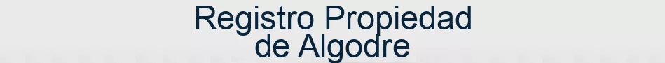 Registro Propiedad de Algodre