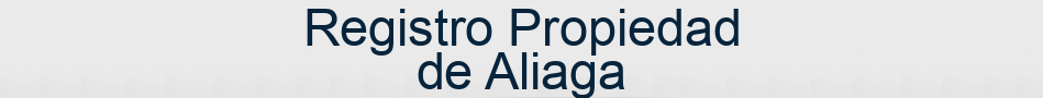 Registro Propiedad de Aliaga