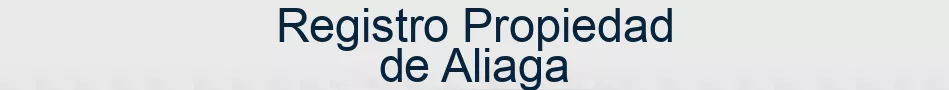 Registro Propiedad de Aliaga