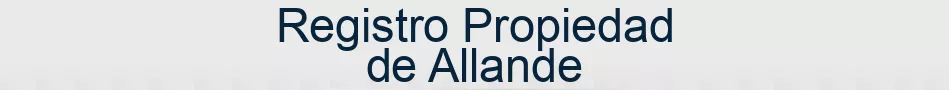 Registro Propiedad de Allande