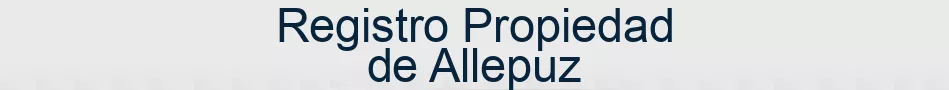 Registro Propiedad de Allepuz
