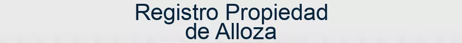 Registro Propiedad de Alloza