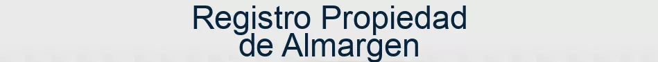 Registro Propiedad de Almargen