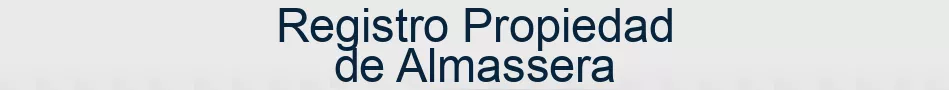 Registro Propiedad de Almassera