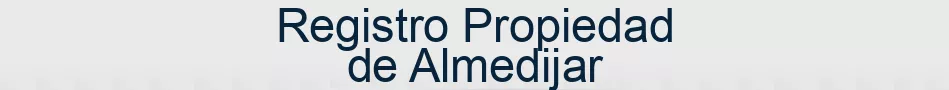 Registro Propiedad de Almedijar