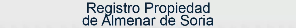 Registro Propiedad de Almenar de Soria