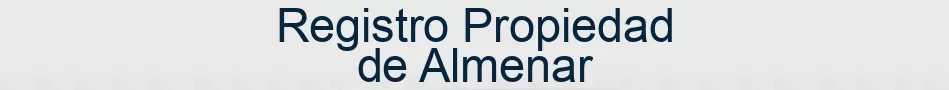 Registro Propiedad de Almenar