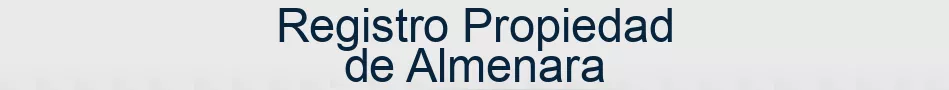 Registro Propiedad de Almenara
