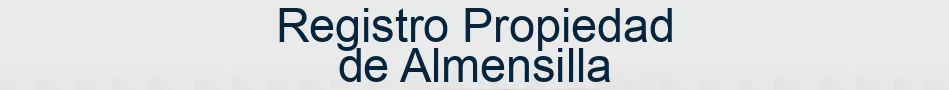 Registro Propiedad de Almensilla