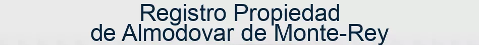 Registro Propiedad de Almodovar de Monte-Rey